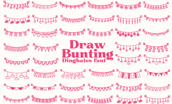 Draw Bunting Font - Featured Image