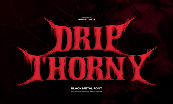 Drip Thorny Font - Featured Image