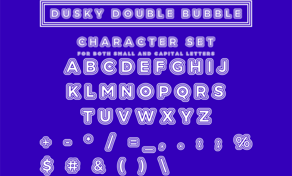 Dusky Double Bubble Font - Featured Image