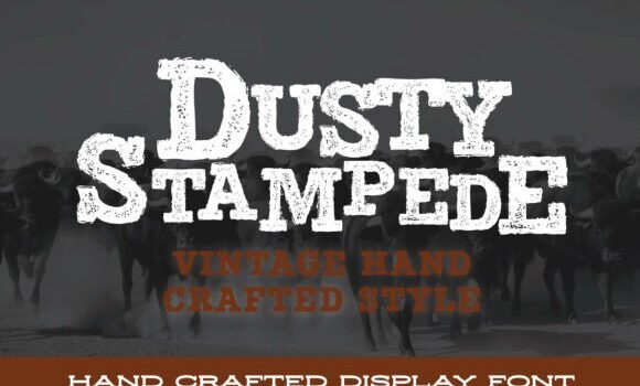 Dusty Stampede Font - Featured Image