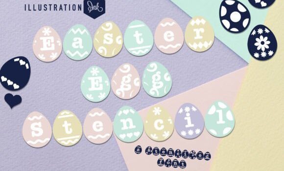 Easter Egg Stencil Font - Featured Image