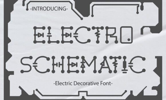 Electro Schematic Font - Featured Image