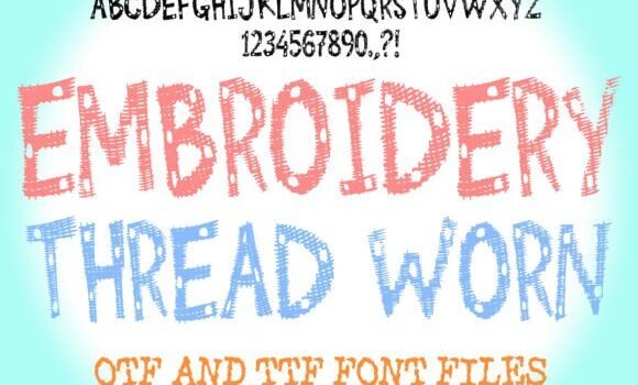 Embroidery Thread Worn Font Fonts Free Download Embroidery Thread Worn Font - Featured Image
