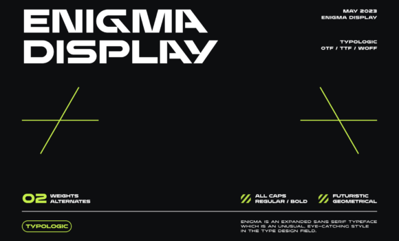 Enigma Display Font - Featured Image