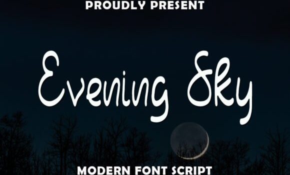 Evening Sky Font - Featured Image