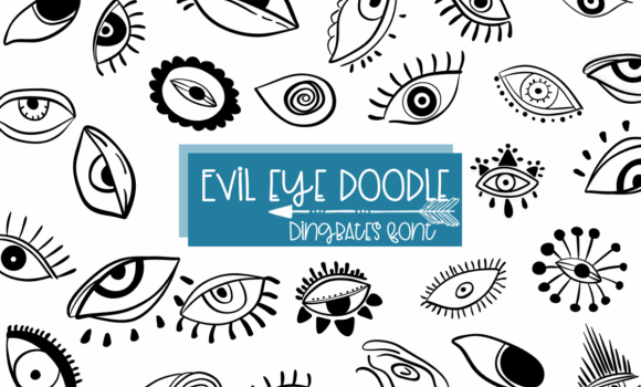 Evil Eye Doodle Font - Featured Image
