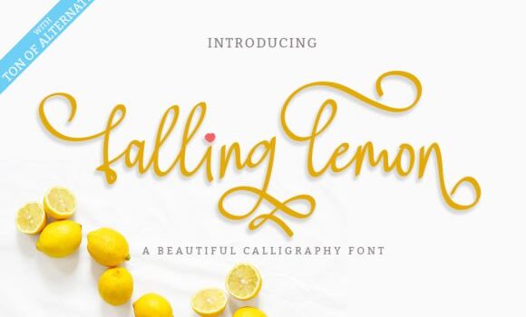 Falling Lemon Font Fonts Free Download Falling Lemon Font - Featured Image