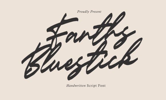 Fanths Bluestick Font - Featured Image