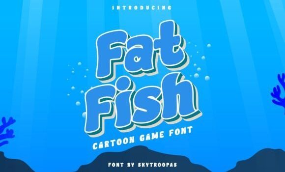 Fat Fish - Ocean Gaming Font - Featured Image
