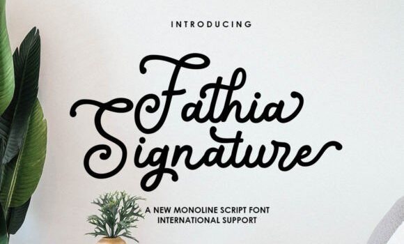 Fathia Signature Font - Featured Image