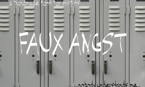 Faux Angst Font - Featured Image