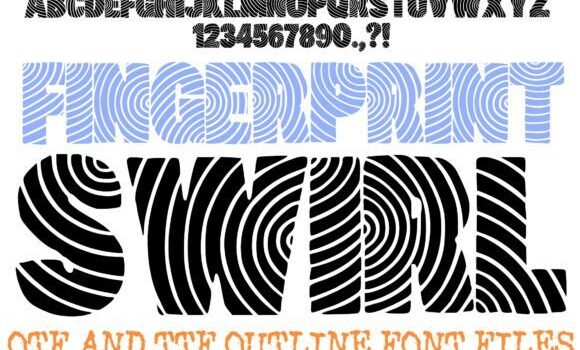 Fingerprint Swirl Font - Featured Image