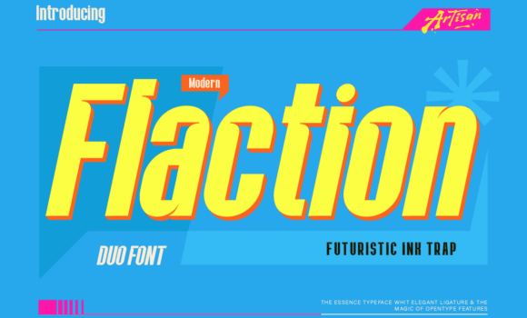 Flaction Regular Font - Featured Image