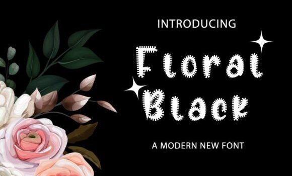 Floral Black Font Fonts Free Download Floral Black Font - Featured Image