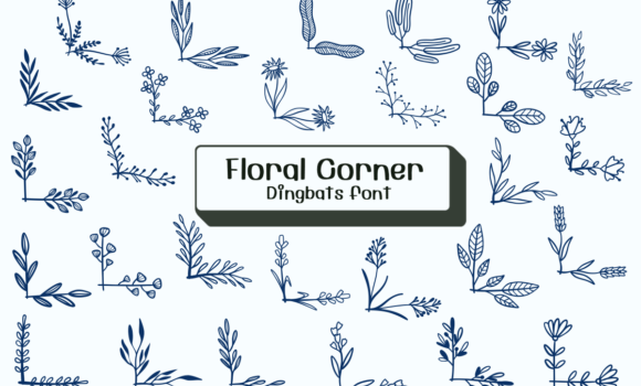 Floral Corner Font - Featured Image