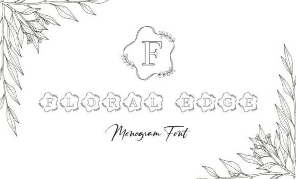Floral Edge Monogram Font - Featured Image