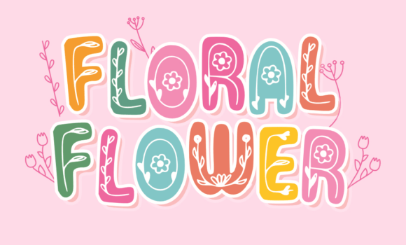 Floral Flower Font - Featured Image
