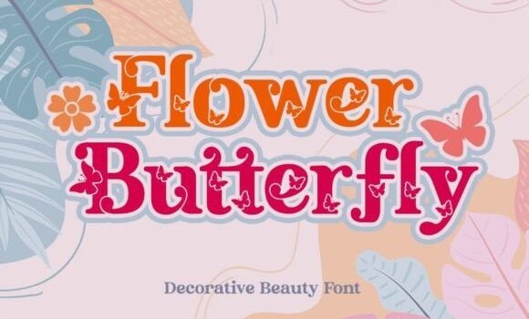 Flower Butterfly Font - Featured Image