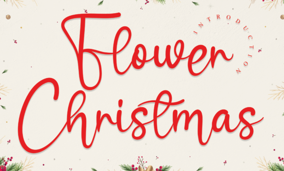 Flower Christmas Font - Featured Image
