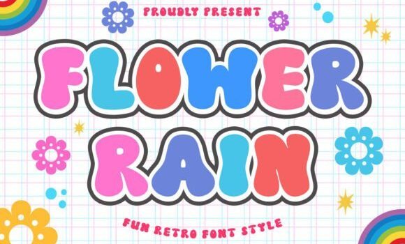 Flower Rain Font - Featured Image