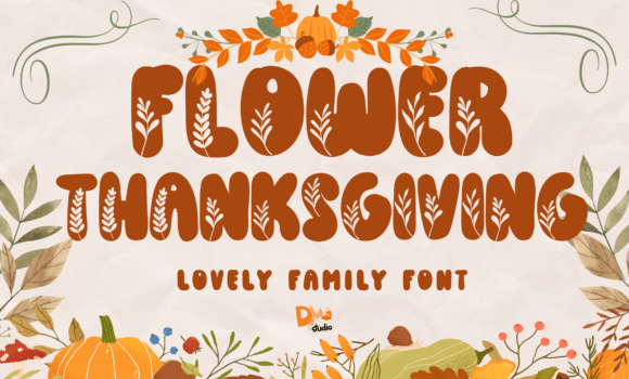 Flower Thanksgiving Font - Featured Image