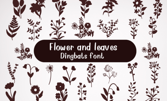 Flower and Leaves Font - Featured Image