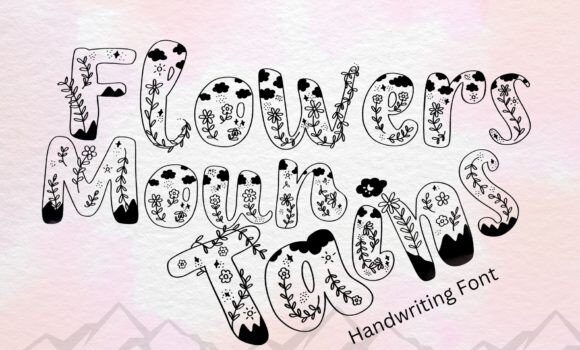 Flowers Mountains Font Fonts Free Download Flowers Mountains Font - Featured Image
