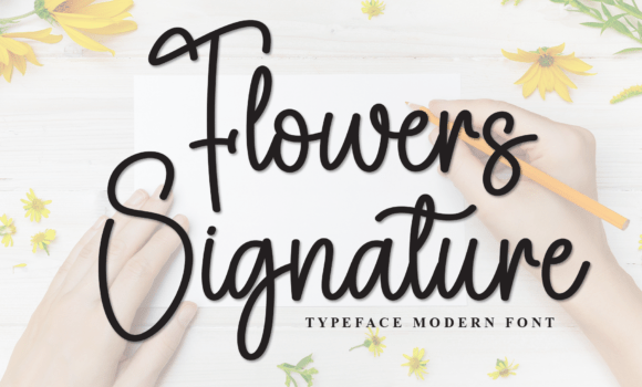 Flowers Signature Font Fonts Free Download Flowers Signature Font - Featured Image
