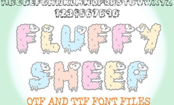 Fluffy Sheep Font - Featured Image