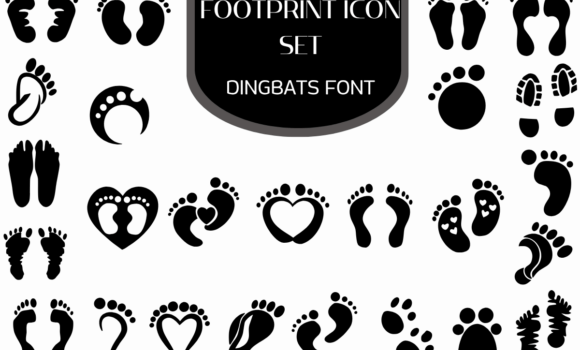Footprint Icon Set Font - Featured Image