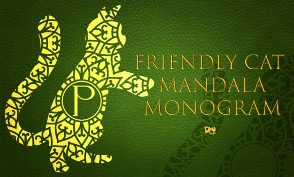 Friendly Cat Mandala Monogram Font Fonts Free Download Friendly Cat Mandala Monogram Font - Featured Image