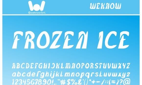 Frozen Ice Font - Featured Image