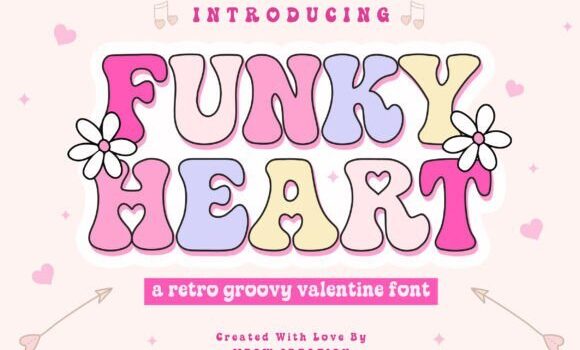 Funky Heart Font - Featured Image