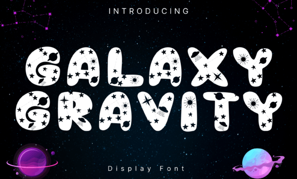 Galaxy Gravity Font - Featured Image