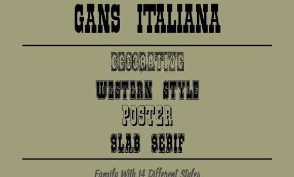 Gans Italiana Font - Featured Image