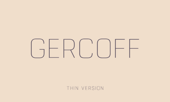 Gercoff Thin Font - Featured Image