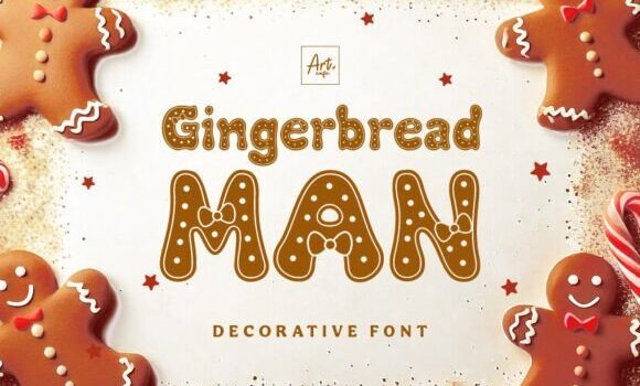 Gingerbread Man Font - Featured Image