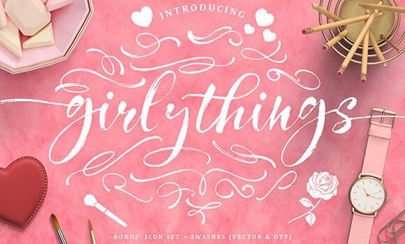 Girly Things Family Font - Featured Image