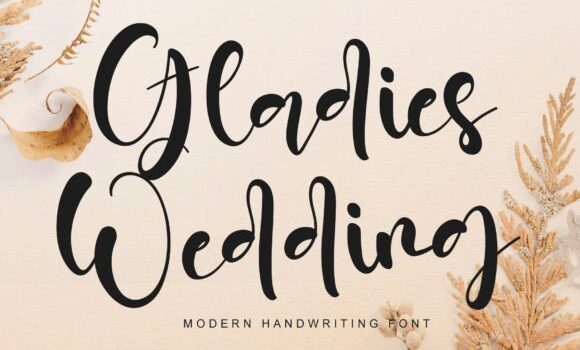 Gladies Wedding Font Fonts Free Download Gladies Wedding Font - Featured Image