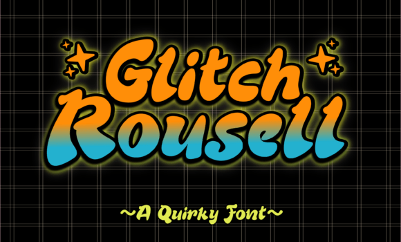 Glitch Rousell Font - Featured Image