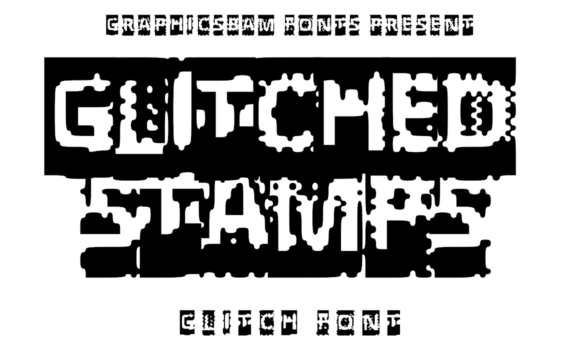 Glitched Stamps Font - Featured Image