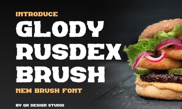 Glody Rusdex Brush Font - Featured Image