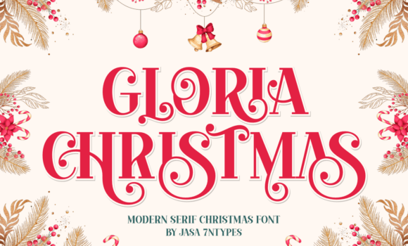 Gloria Christmas Font - Featured Image