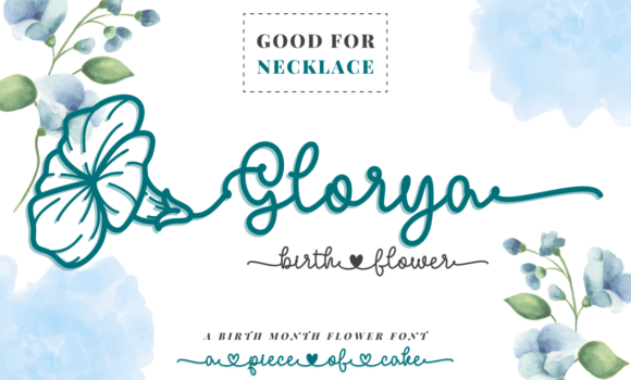 Glorya Birth Flower Font Fonts Free Download Glorya Birth Flower Font - Featured Image