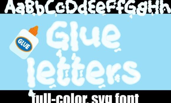 Glue Letters Font - Featured Image