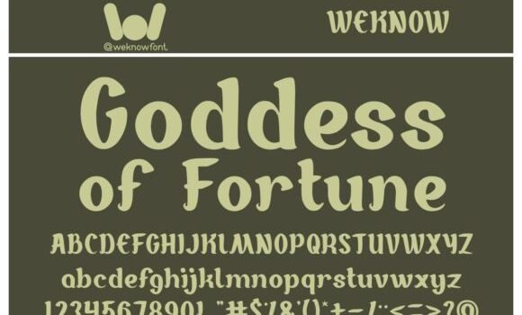 Goddess of Fortune Font - Featured Image