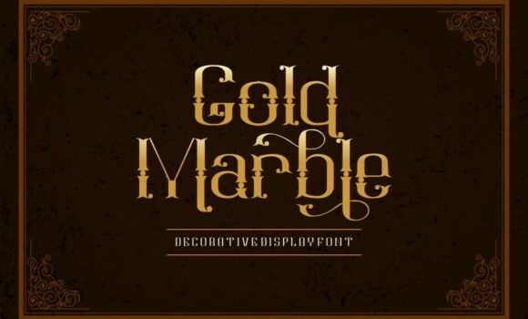 Gold Marble Font - Featured Image