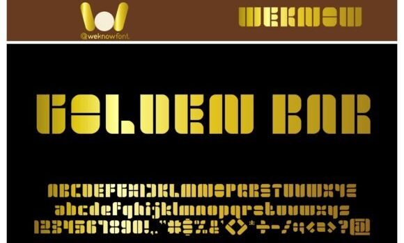 Golden Bar Font - Featured Image
