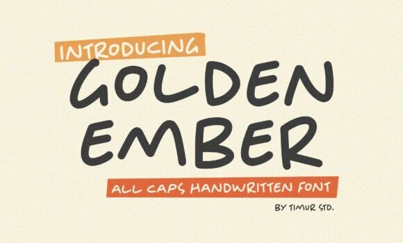 Golden Ember Font - Featured Image