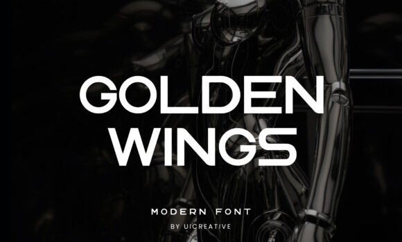 Golden Wings Font - Featured Image